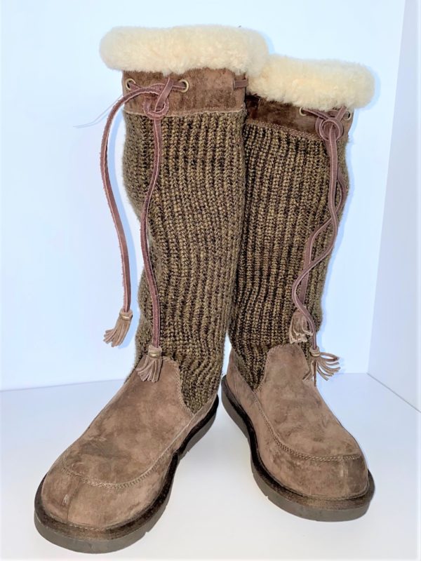Ugg Australian Suburb Crocheted Leather Boots Uggs Amore 