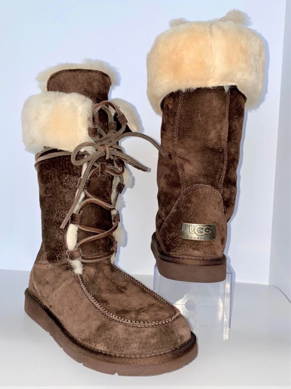 Ugg Brown Lace Up Boots Uggs Amore 